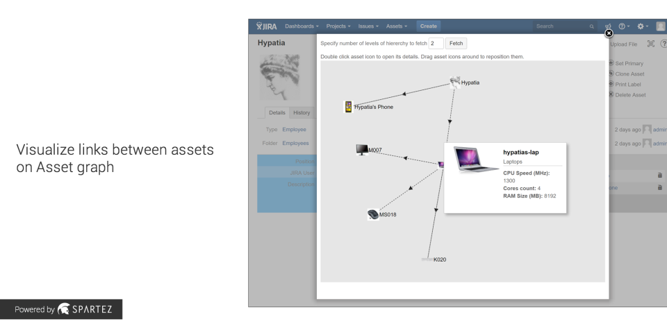 screenshot of Asset Tracker for Jira